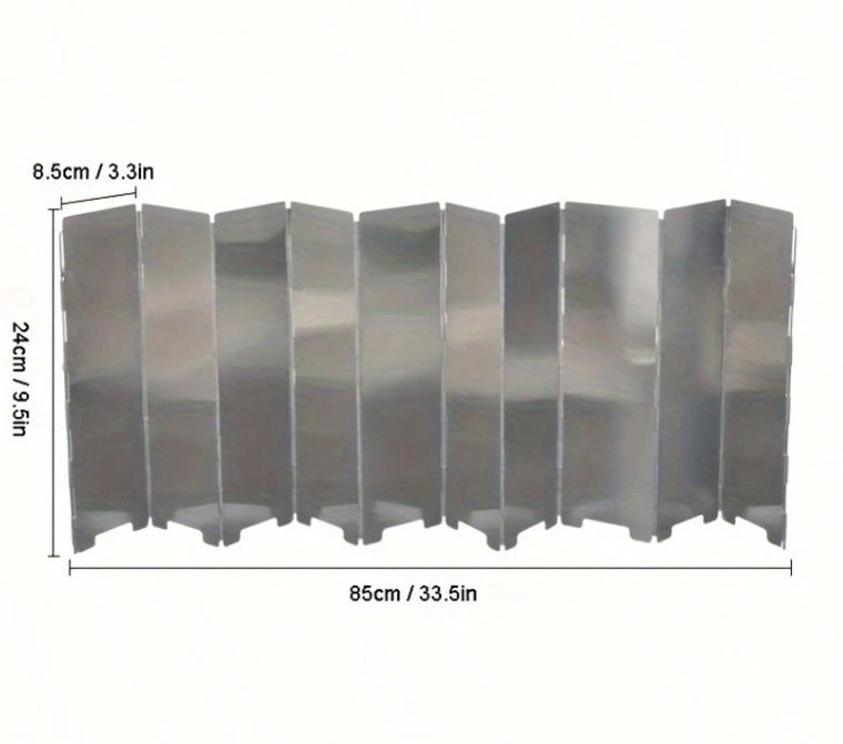10-Panel Foldable Camping Stove Windscreen