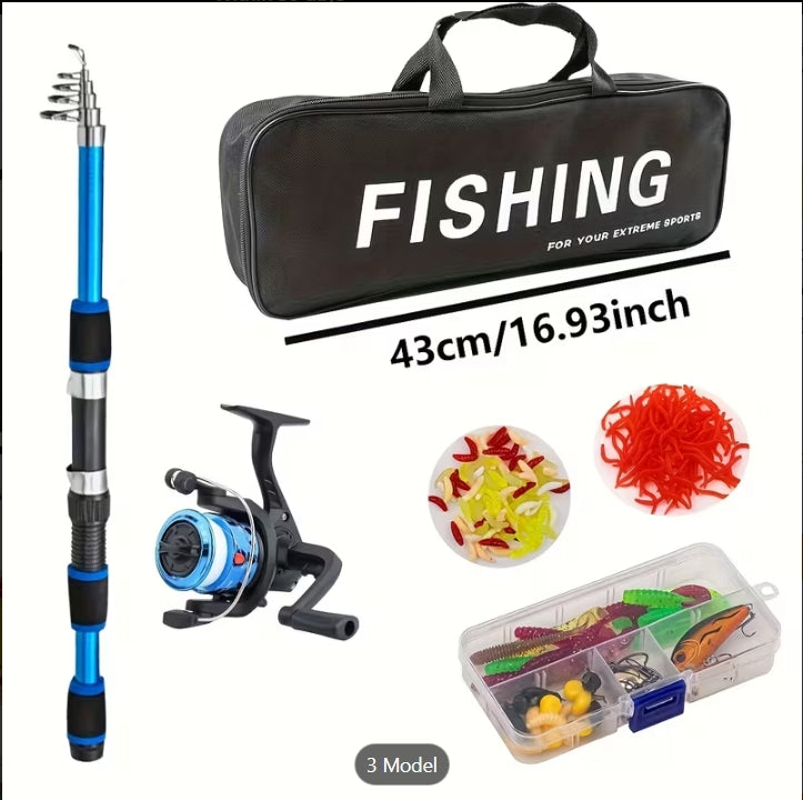 Portable Telescopic Fishing Rod & Reel Combo