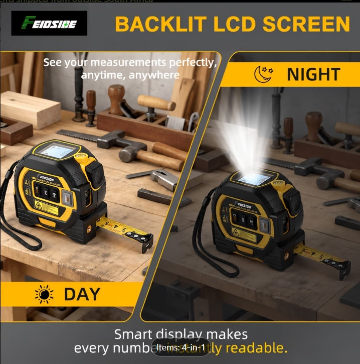 4-in-1 Digital Laser Tape Measure