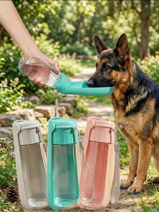 2-in-1 Foldable Dog Water Bottle & Travel Bowl (550 ml)