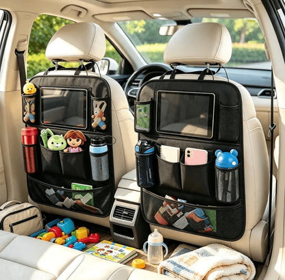 2-Piece Car Back-Seat Organiser & Kick Mat Set