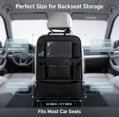 2-Piece Car Back-Seat Organiser & Kick Mat Set