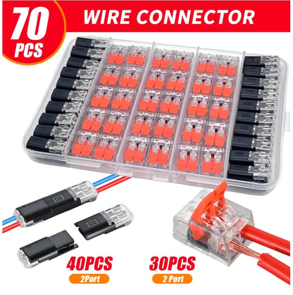 70-Piece Dual-Wire Quick-Connect Connector Set