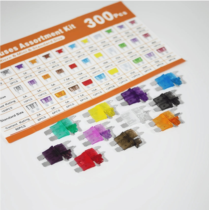 300-Piece Automotive Fuse Assortment Kit
