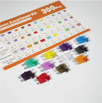 300-Piece Automotive Fuse Assortment Kit