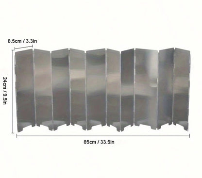 10-Panel Foldable Camping Stove Windscreen