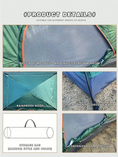 Camping Tent with Built-In Mosquito Net