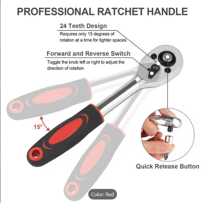 46-Piece Socket Wrench & Bit Set with Carry Case