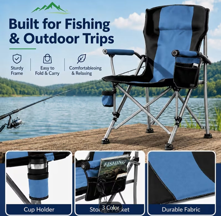Oversized Heavy-Duty Folding Camping Chair