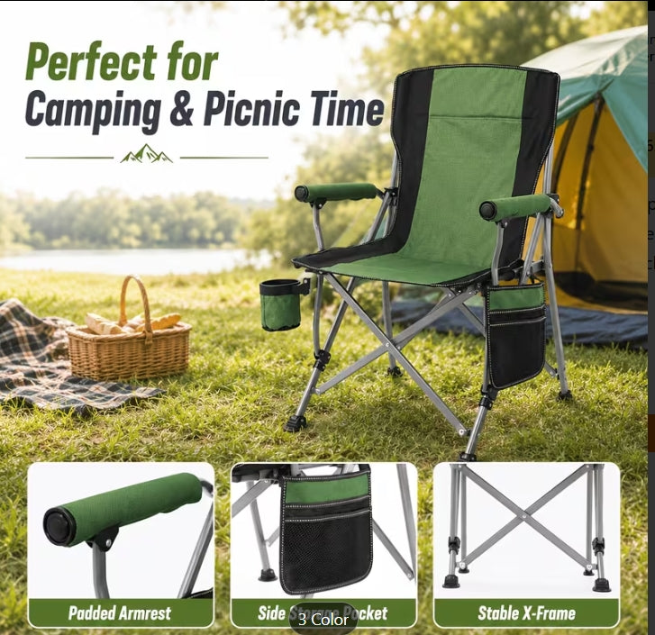 Oversized Heavy-Duty Folding Camping Chair