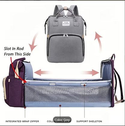 Multi-Functional Baby Diaper Backpack with Changing Station