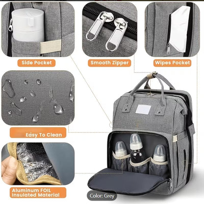 Multi-Functional Baby Diaper Backpack with Changing Station
