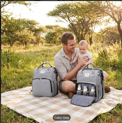 Multi-Functional Baby Diaper Backpack with Changing Station