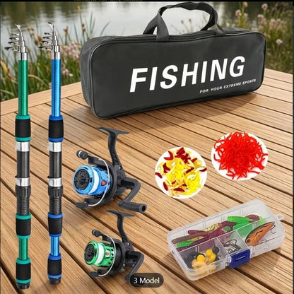 Portable Telescopic Fishing Rod & Reel Combo