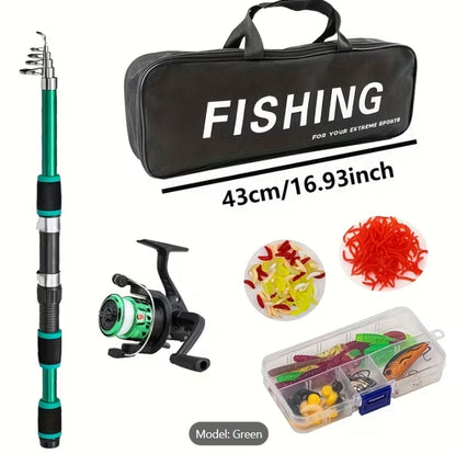 Portable Telescopic Fishing Rod & Reel Combo
