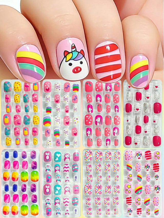 192PCS Kids Press-On Nail Set (8 Packs)