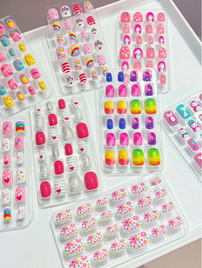 192PCS Kids Press-On Nail Set (8 Packs)