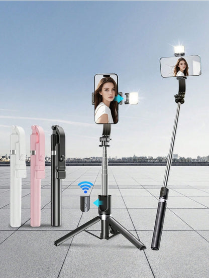 1.7M Bluetooth Selfie Stick & Tripod with LED Light