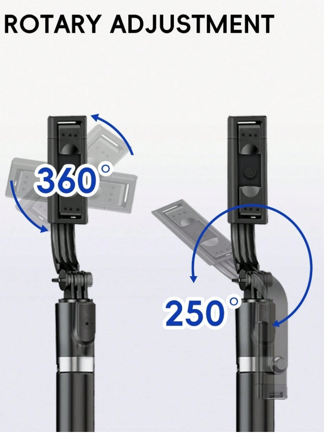 1.7M Bluetooth Selfie Stick & Tripod with LED Light