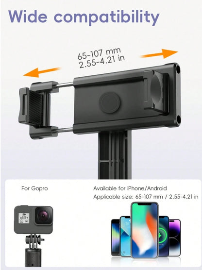 1.7M Bluetooth Selfie Stick & Tripod with LED Light