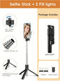 1.7M Bluetooth Selfie Stick & Tripod with LED Light