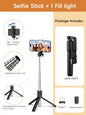 1.7M Bluetooth Selfie Stick & Tripod with LED Light