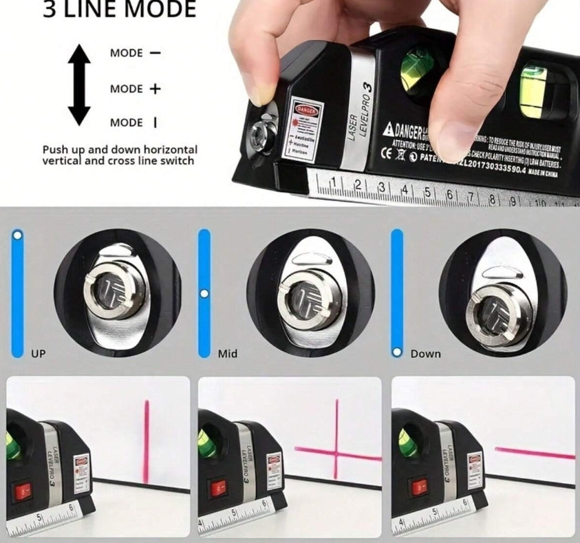 4-in-1 Laser Level & Mini Spirit Level