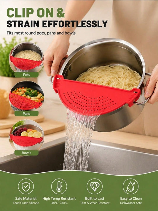 Clip-On Kitchen Pot Strainer