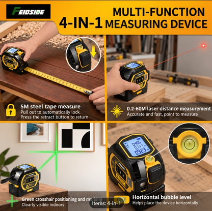 4-in-1 Digital Laser Tape Measure