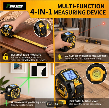 4-in-1 Digital Laser Tape Measure