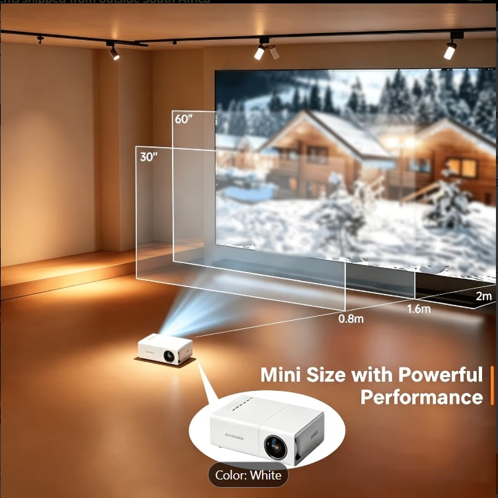Portable Mini Projector with Speaker & Remote Control